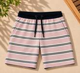 Terry Shorts-Blush Stripes