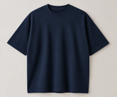 Aeris Honeycomb - Navy Blue Roundneck T-Shirt