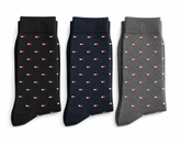 LFT 3028 OT PATTERNED CREW SOCKS PACK OF 3