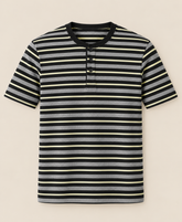 Multiline Classic Henley T-Shirt