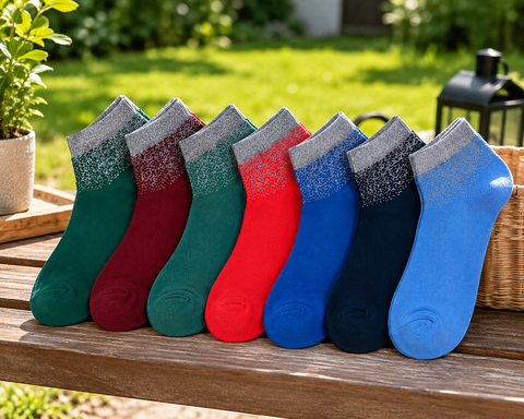 LFT 3039 COLOUR RUSH ANKLE SOCKS PACK OF 6