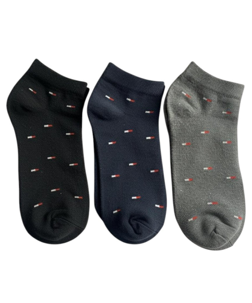 T:MMY HILFIGER PATTERENED ANKLE PACK OF 3