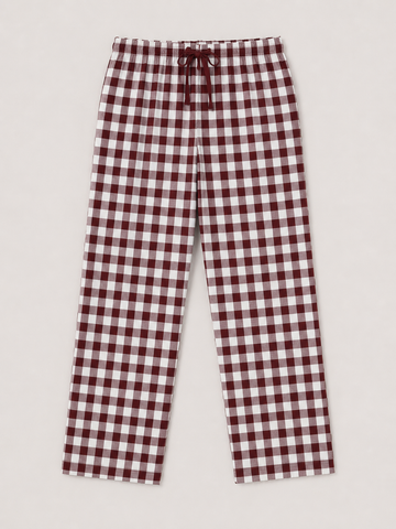 Decent Checks Trouser-Chocolate Brown