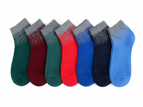 LFT 3039 COLOUR RUSH ANKLE SOCKS PACK OF 6