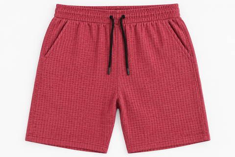 Modern Knit Shorts-Red