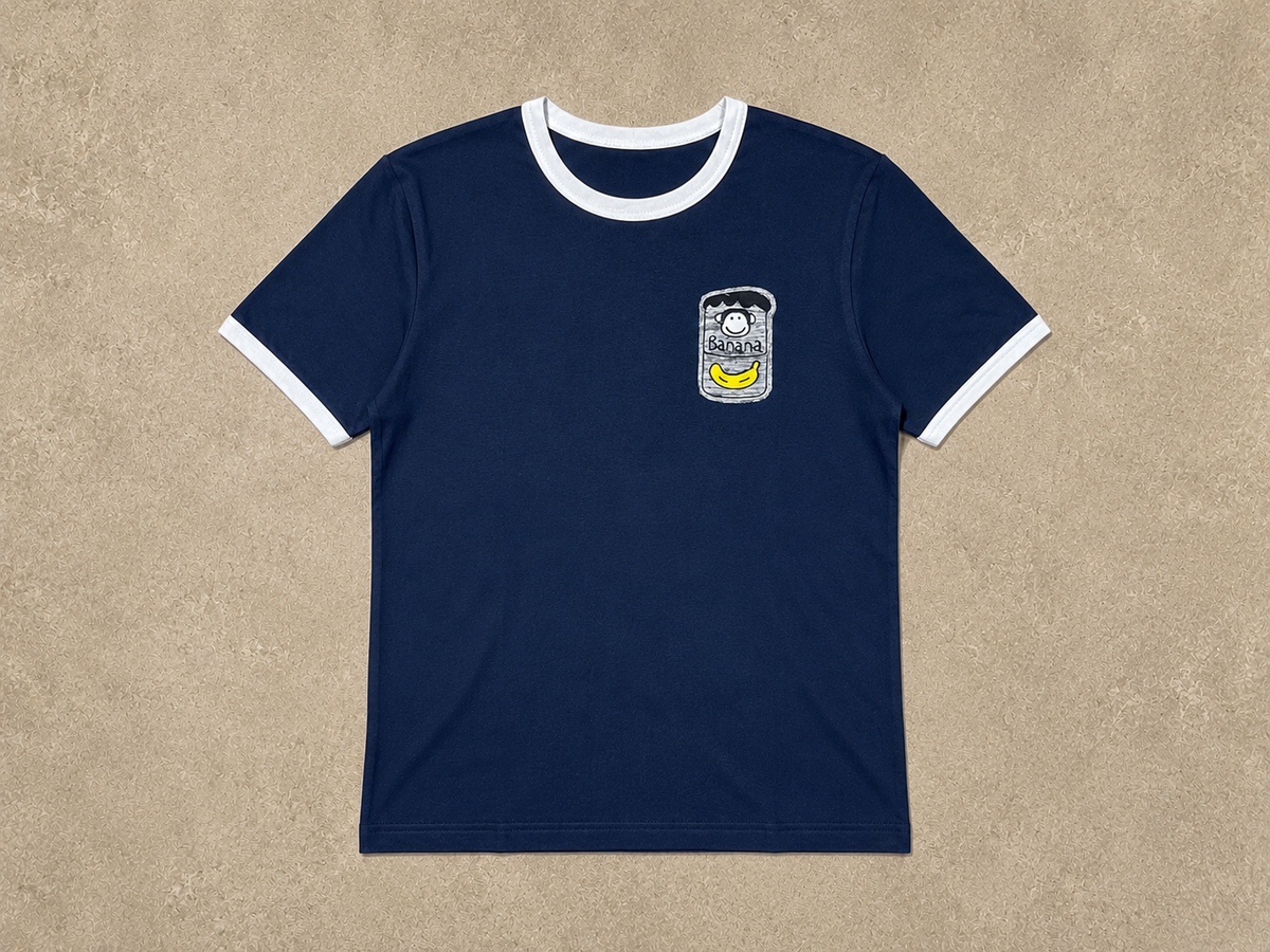Urban Banana Tee-Navy Blue
