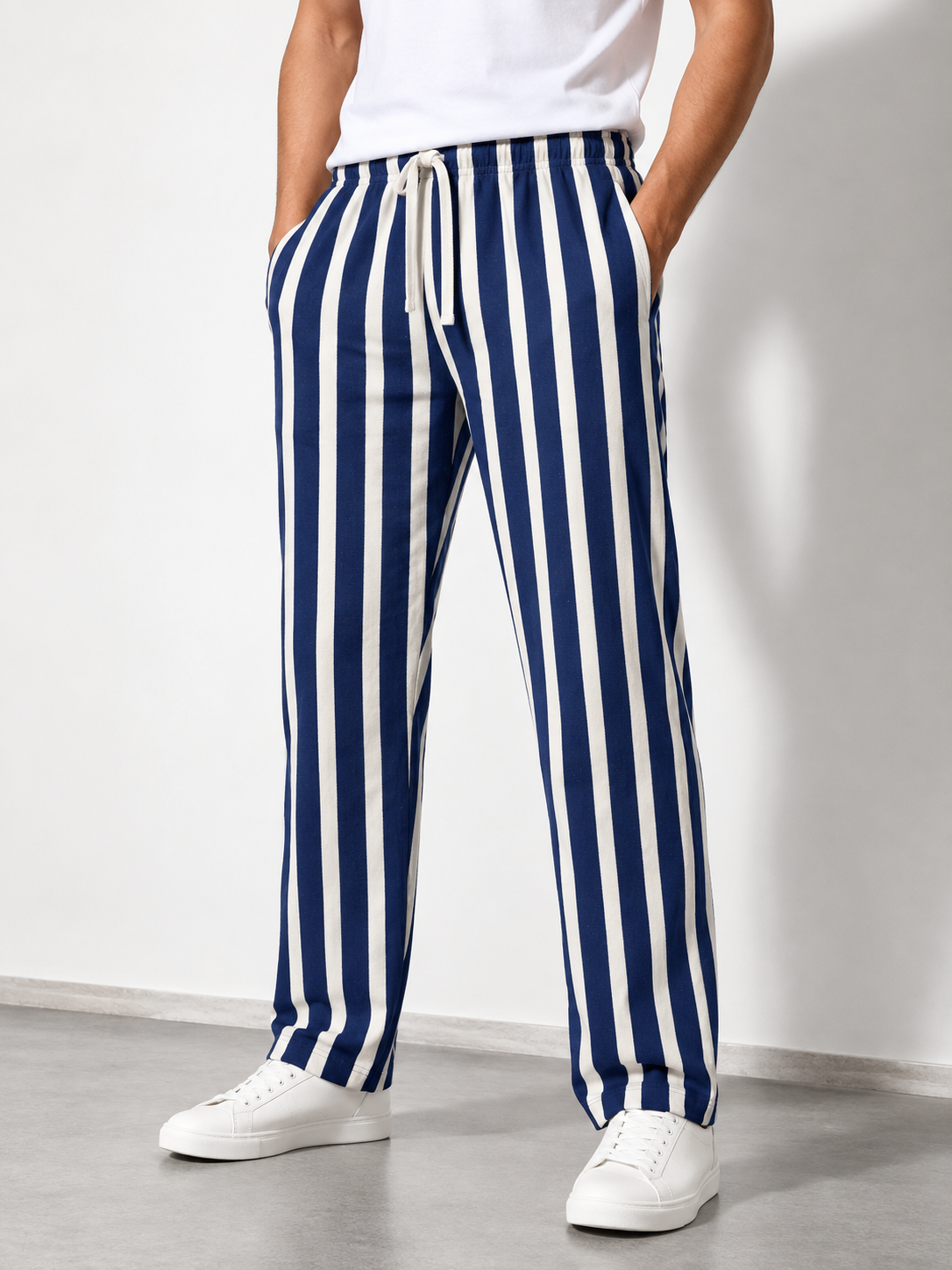 Executive Relax Pro-Blue White Trouser