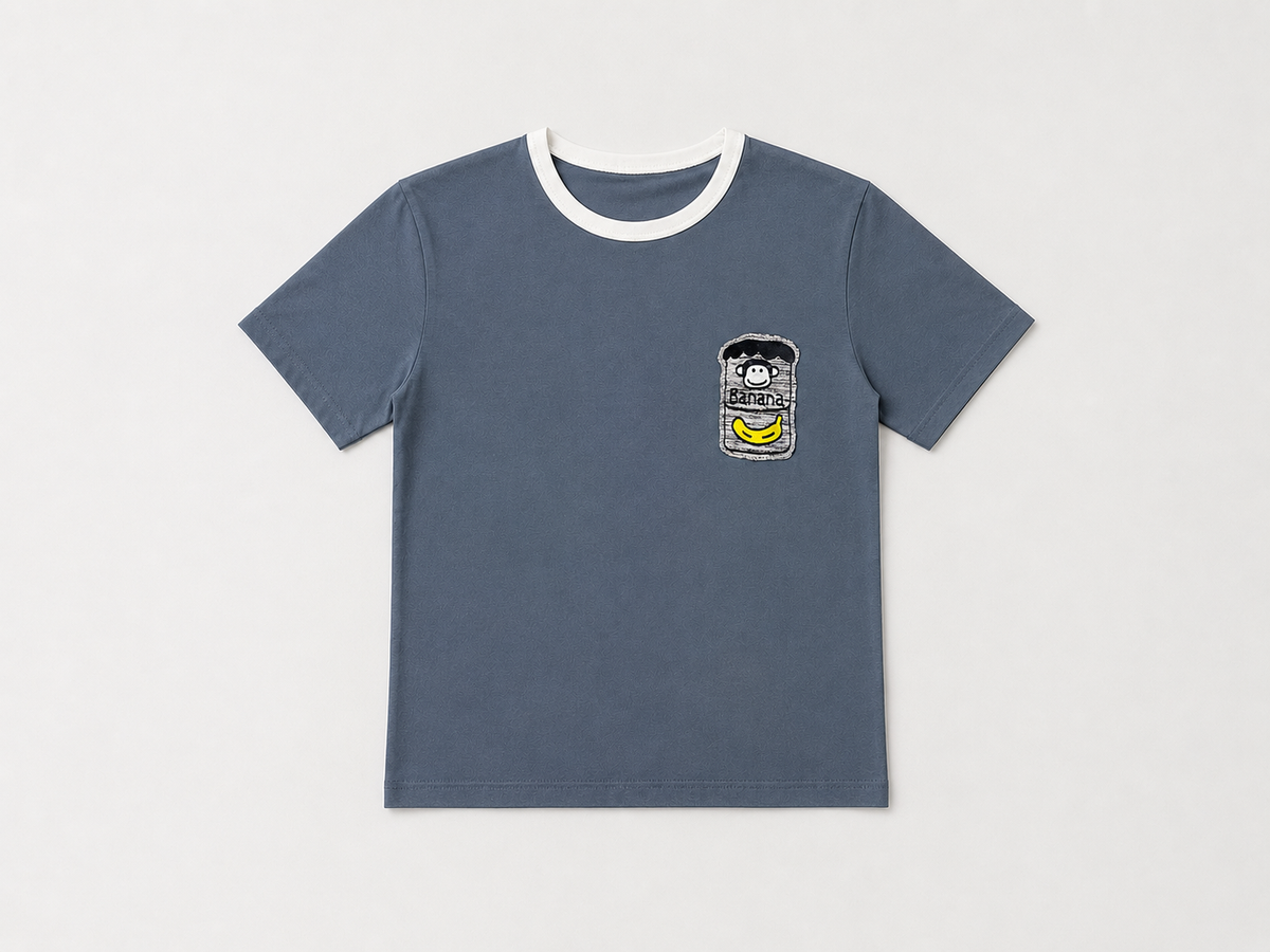 Urban Banana Tee-Slate Blue
