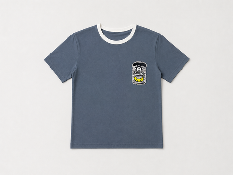 Urban Banana Tee-Slate Blue
