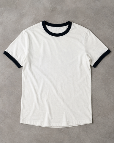 Ringer Tee-WH/BLK