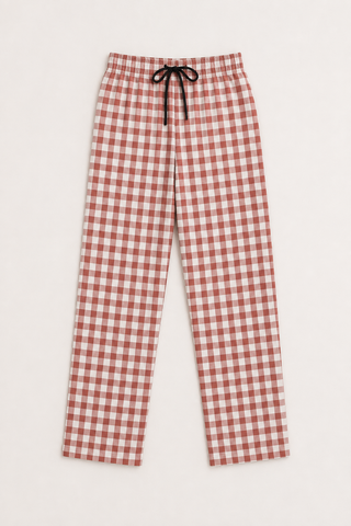 Brown Checks Pants