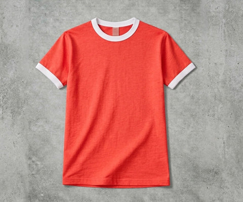 Ringer Tee-RED/WH