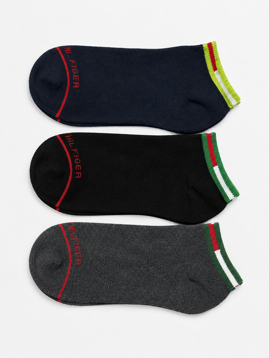 LFT 3037 OT TWO STRIPES ANKLE SOCKS PACK OF 3
