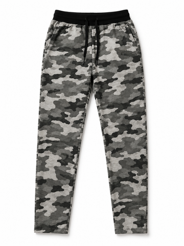 Camo Relax Fit Trouser-Grey