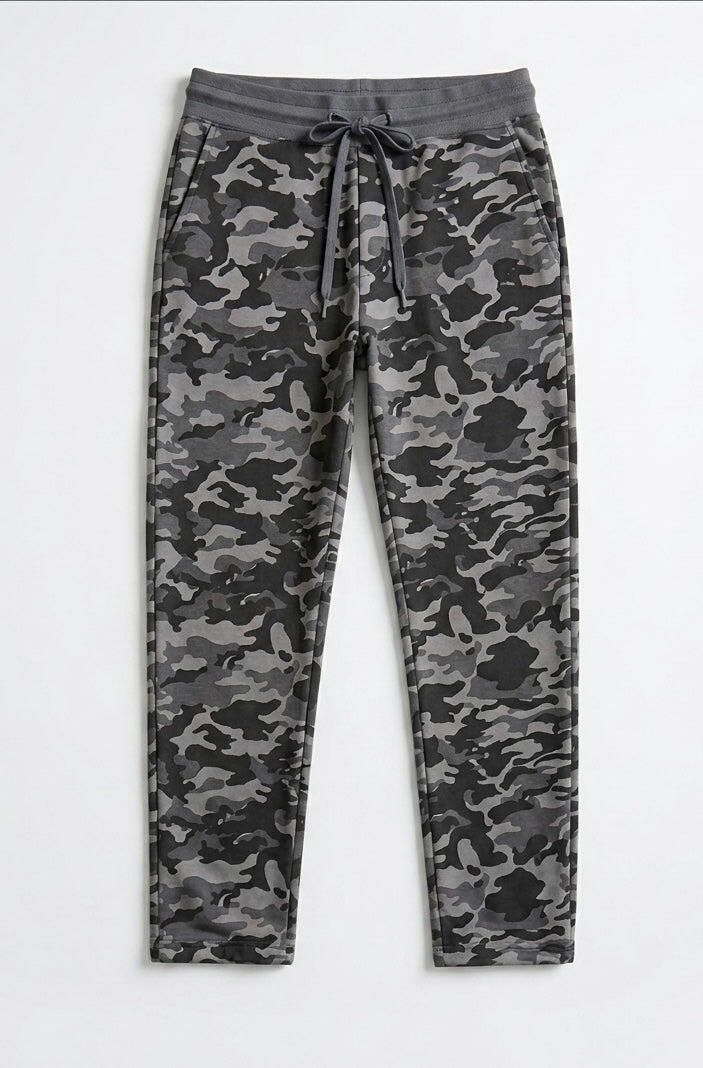 Camo Relax Fit Trouser-Grey