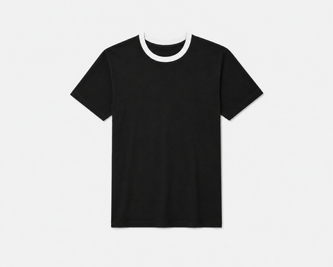Ringer Tee-BL/WH
