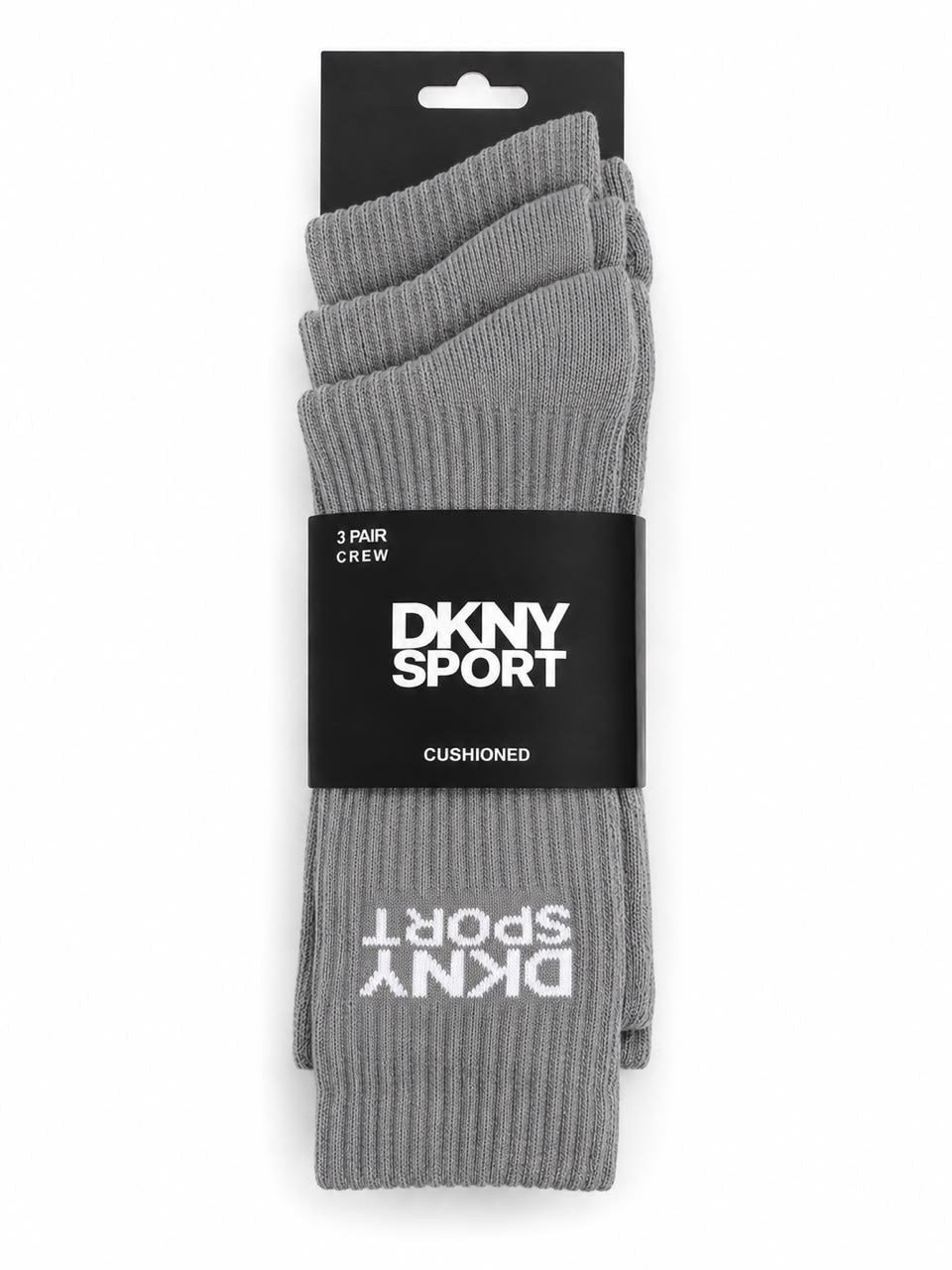 LFT 3042 KD GREY CREW SOCKS PACK OF 3