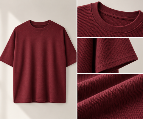 Aeris Honeycomb Tee - Burgundy