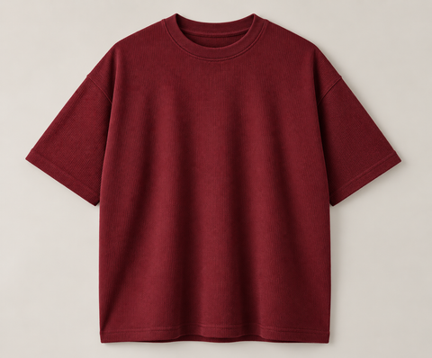 Aeris Honeycomb Tee - Burgundy