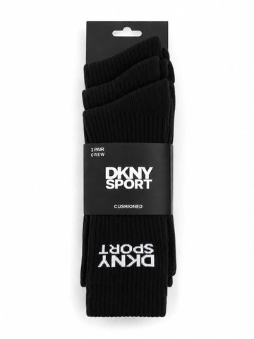 LFT 3041 KD BLACK CREW SOCKS PACK OF 3