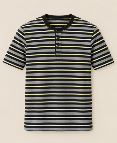 Multiline Classic Henley T-Shirt