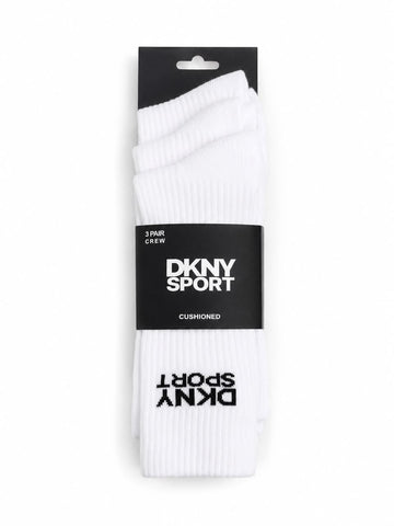 LFT 3040 KD WHITE CREW SOCKS PACK OF 3
